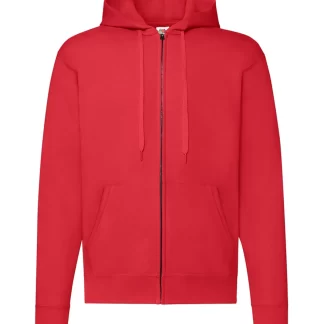 Fruit Of The Loom - Classic Hooded Sweat Zip Jacket - RÖD